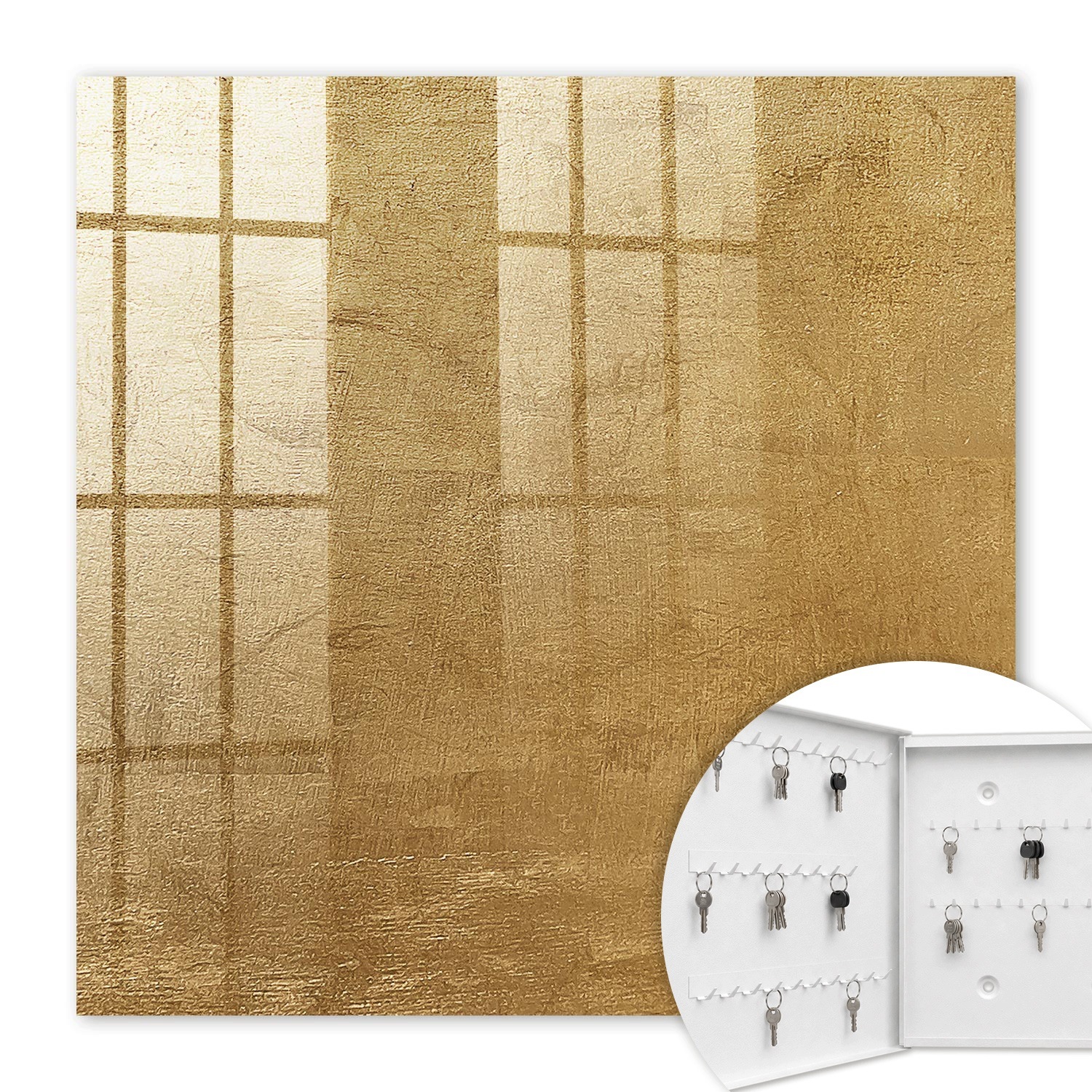 Věšák Organizér Kontejner na klíče Teplá Textura Bílá Levá 30x30 cm