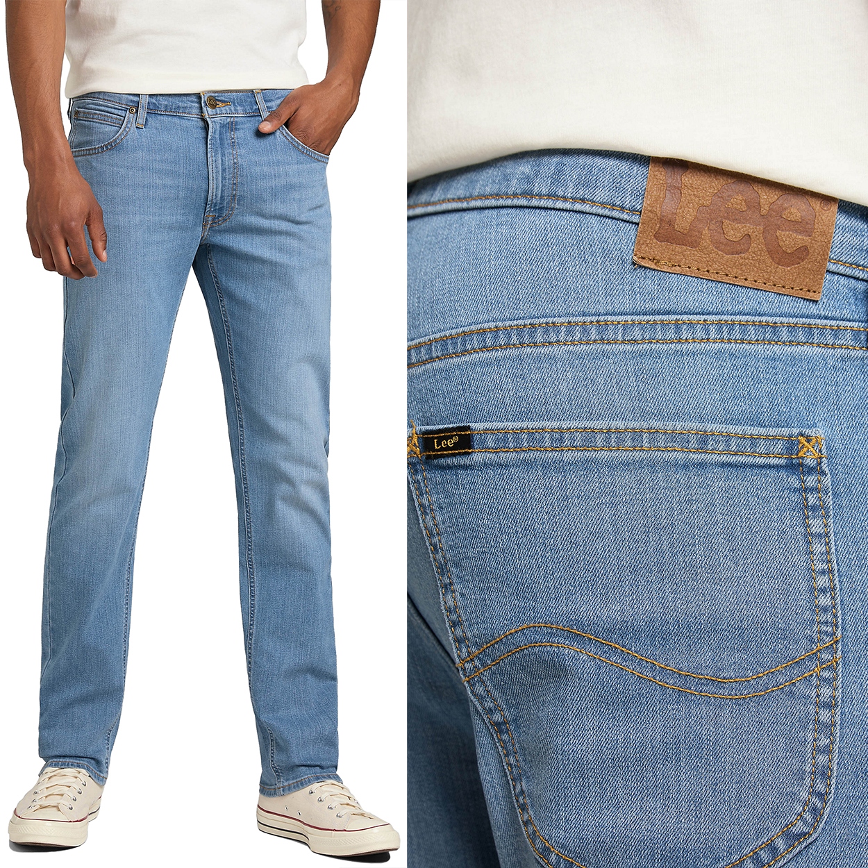 Lee Daren Zip Fly Fresh Mid Worn In Džíny jednoduché džínové kalhoty W32 L34