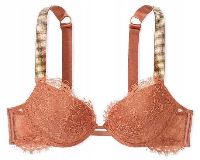 Krajková podprsenka Victoria's Secret push-up zirkony 70C (32C)