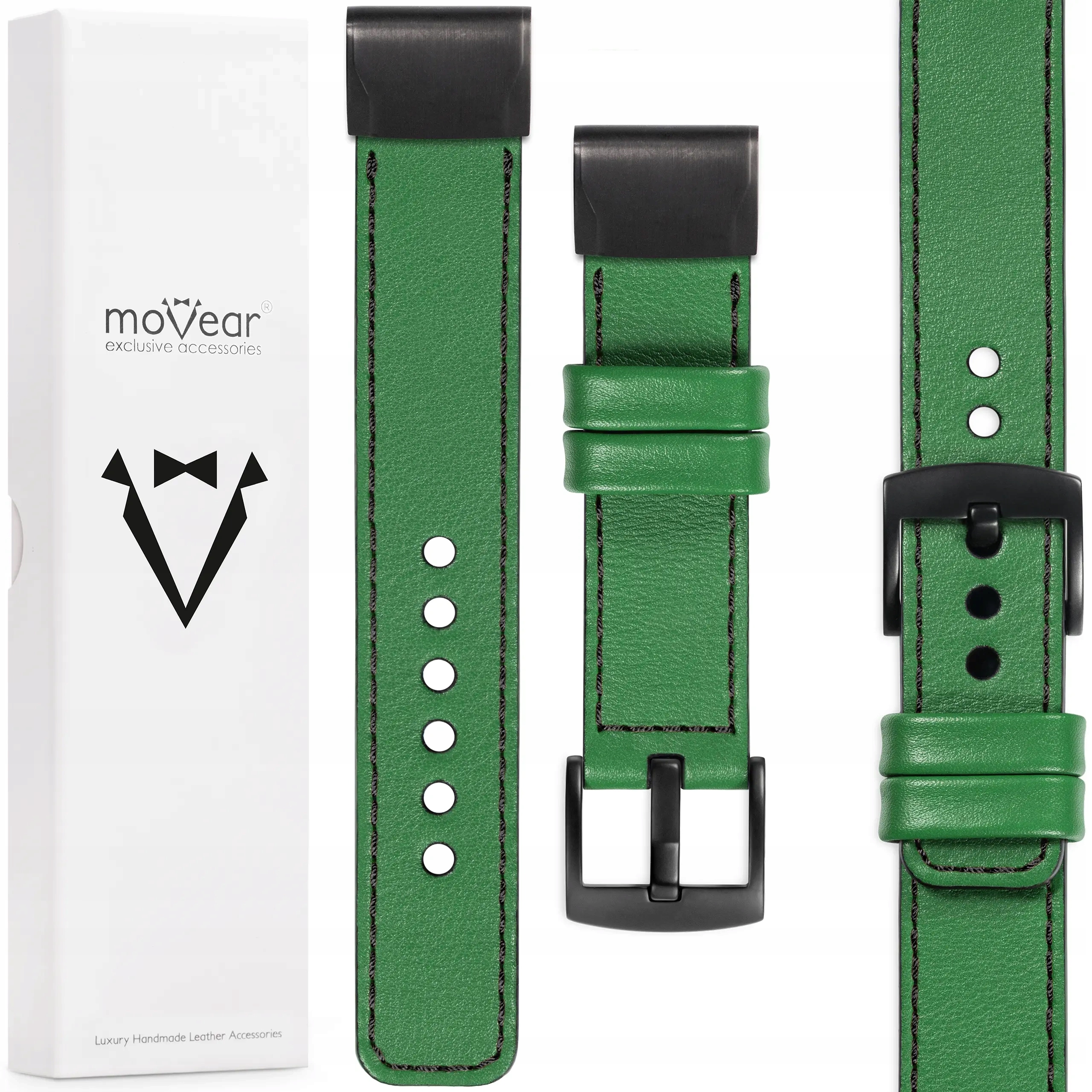 Exkluzivní řemínek pro QuickFit 22 mm Fenix 8 7 6 5 prémiový kožený Movear