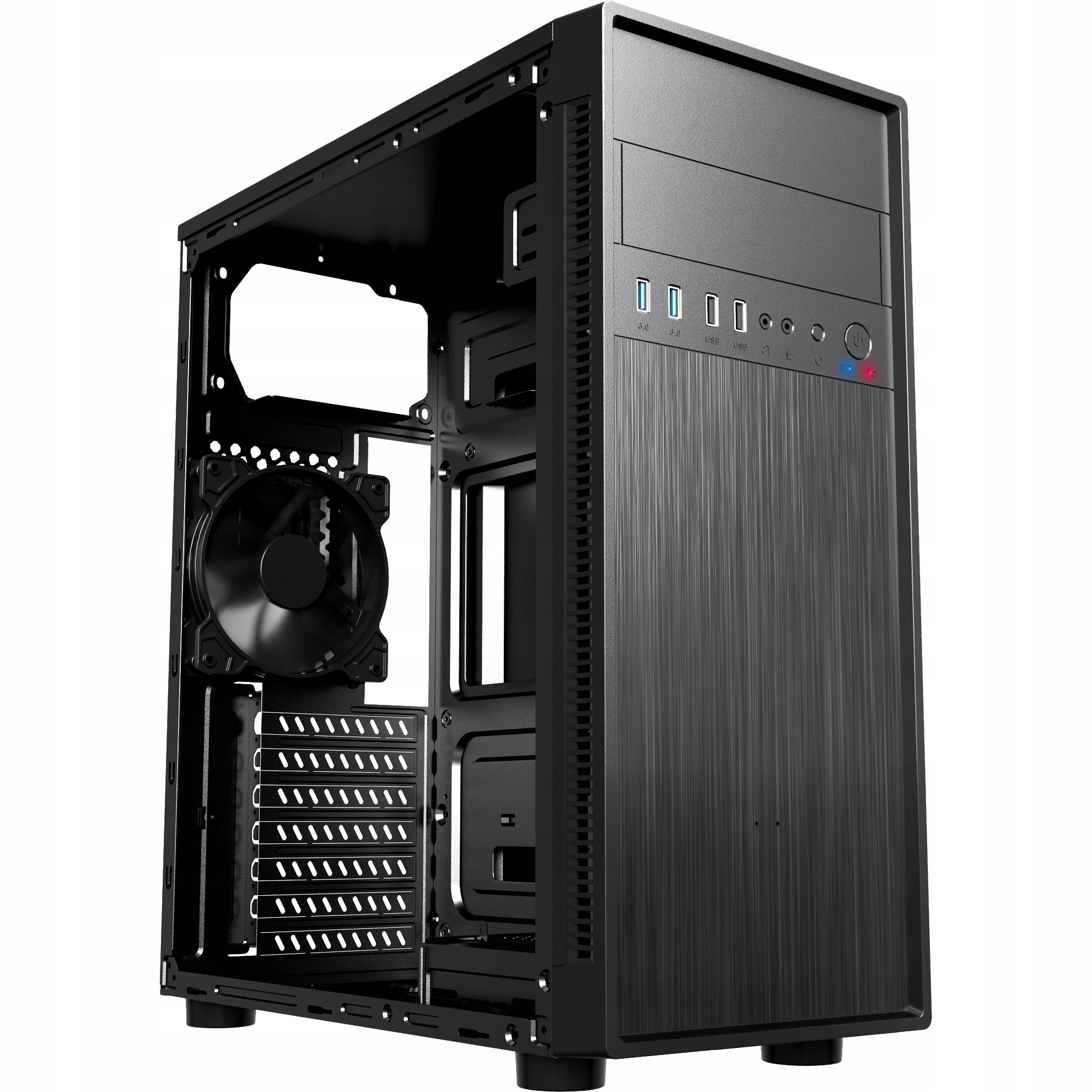 Počítačová Skříň pro počítač Atx Midi Tower pro kancelářský dům 4x Usb 3.1/2.0 ventilátor