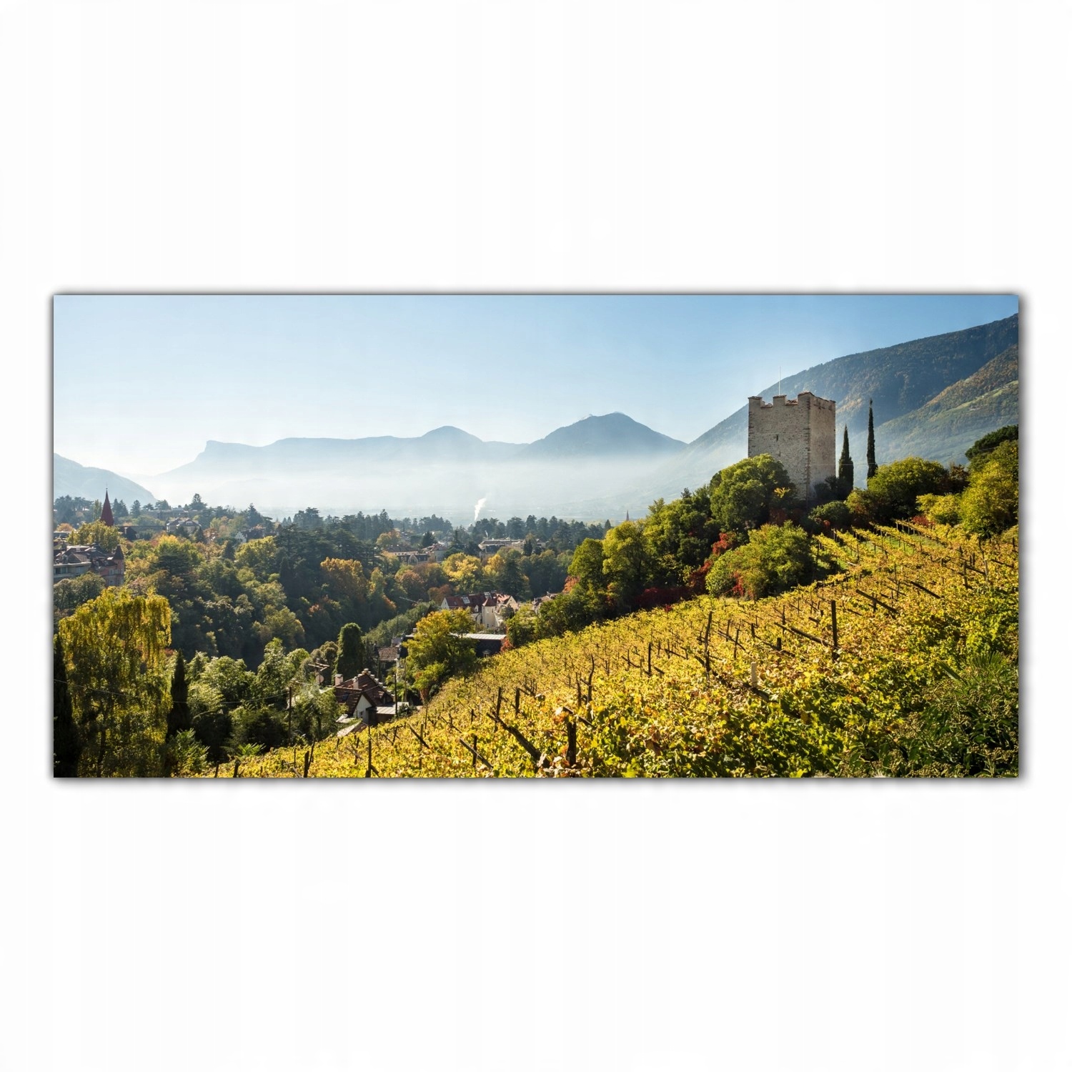 

Obraz Szklany Foto-obraz Wioska Alpy Góry 120x60