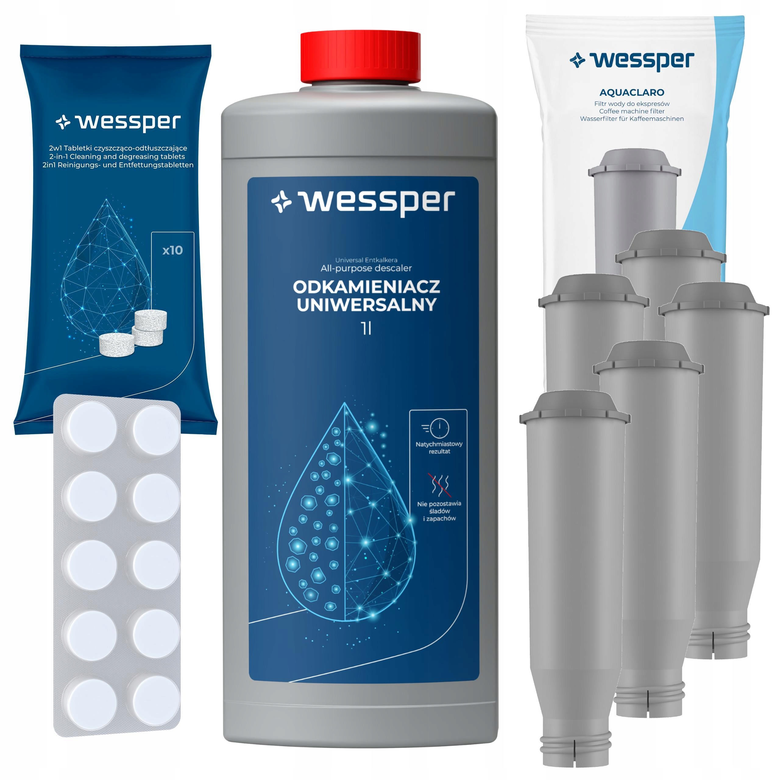 Sada Wessper pro údržbu kávovaru Krups: 5x Filtr, Odvápňovač, Tablety