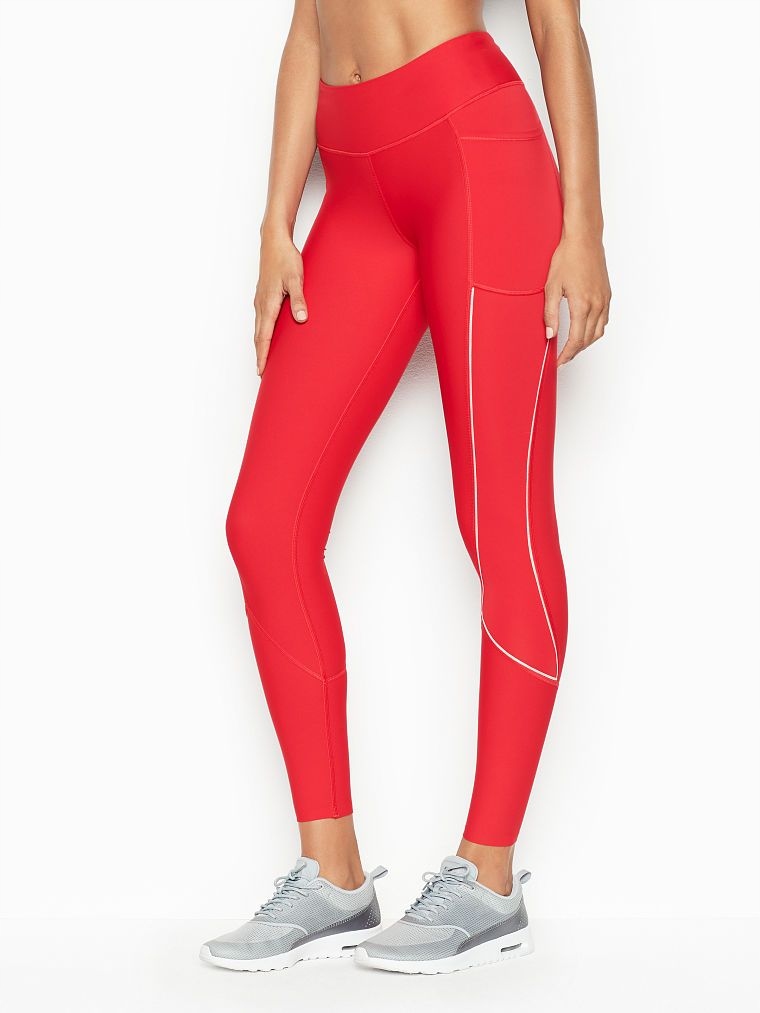 Victoria's Secret dámské sportovní legíny Knockout červené S