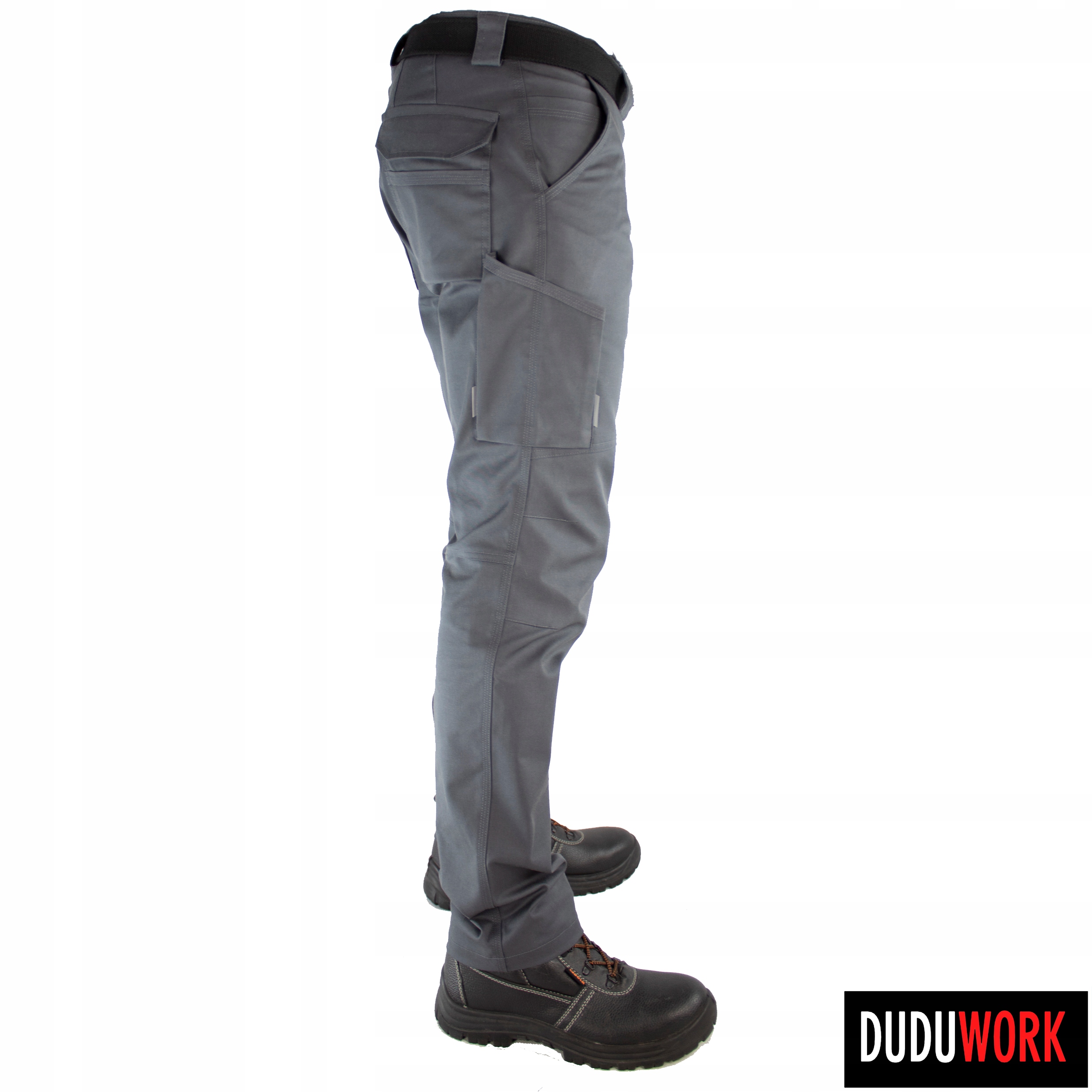 SPODNIE ROBOCZE BHP DuduWork Szare Elastyczne 50 Rodzaj spodni do pasa