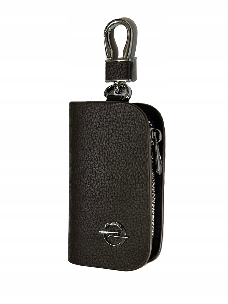 Kožené Pouzdro na klíče Opel logo Klíčenka přívěsek na klíče Elegantní hnědá