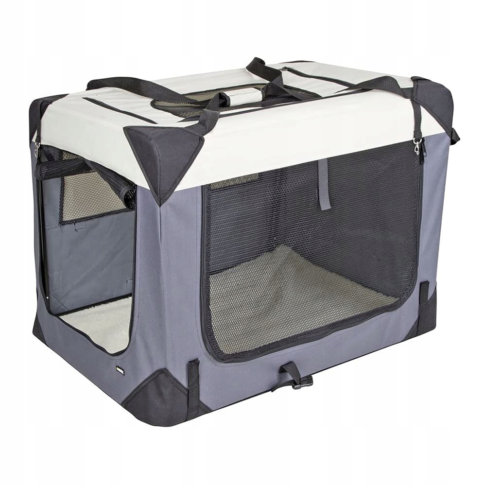 KERBL Transporter Dla Zwierząt 91x63.5x63.5 cm Szary Beżowy