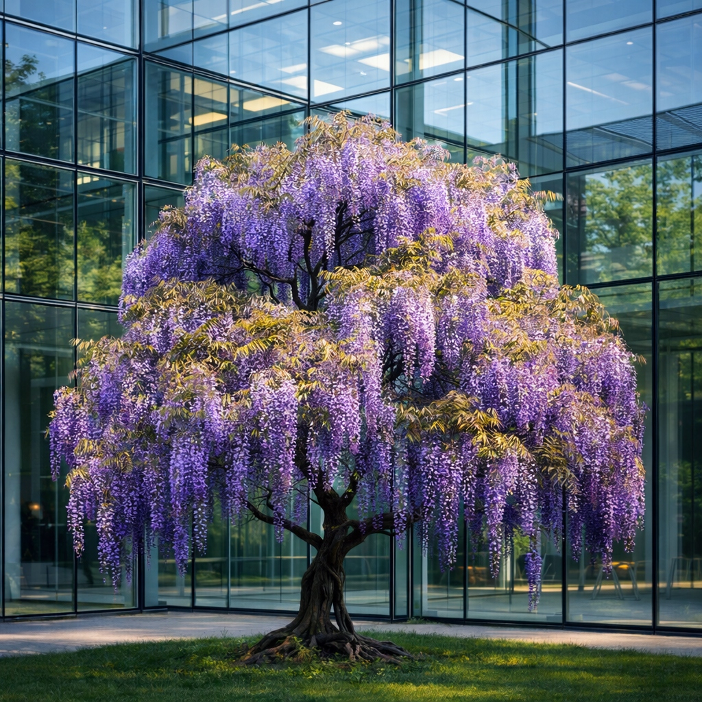 WISTERIA 'PROLIFIC FIOLETOWE ZASŁONY PIĘKNA MAJESTATYCZNE DRZEWKO