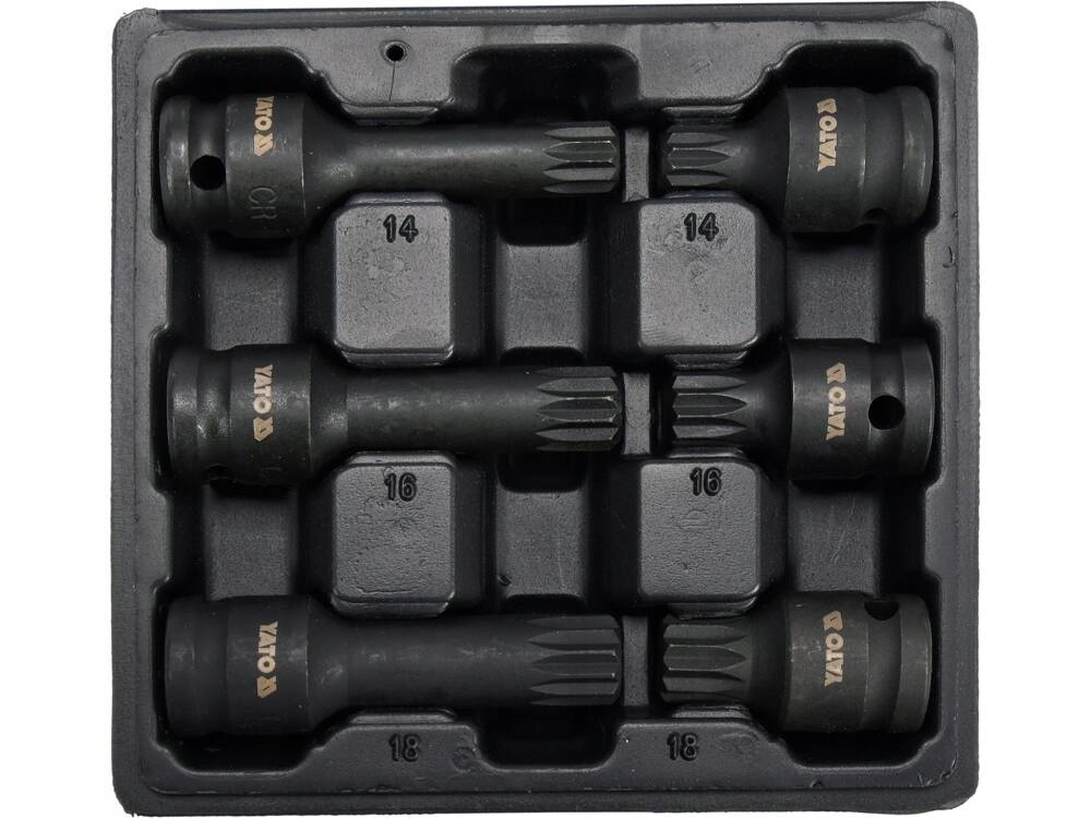 Yato YT-10652 Zestaw Udarowych Kluczy Trzpieniowych Spline 1/2"