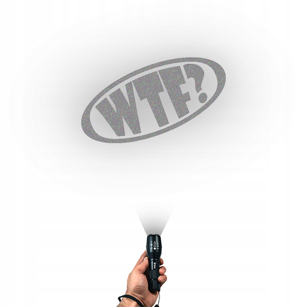 WTF - Naklejka na samochód na auto - ODBLASKOWA| HOLOGRAM EAN (GTIN) 5904689688977