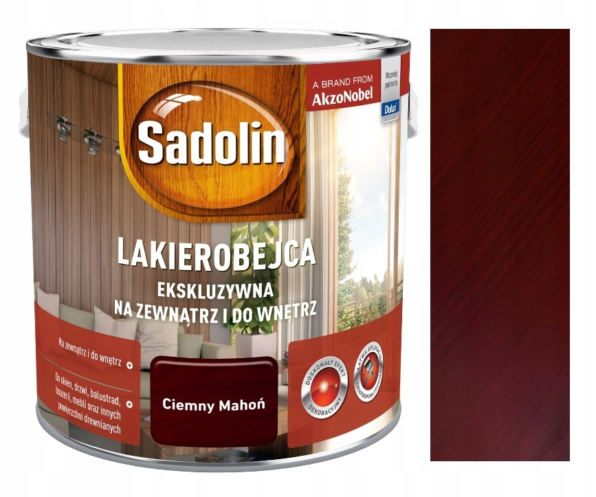Sadolin Exkluzívna Laková Farba 2,5 L Tmavý Mahagón