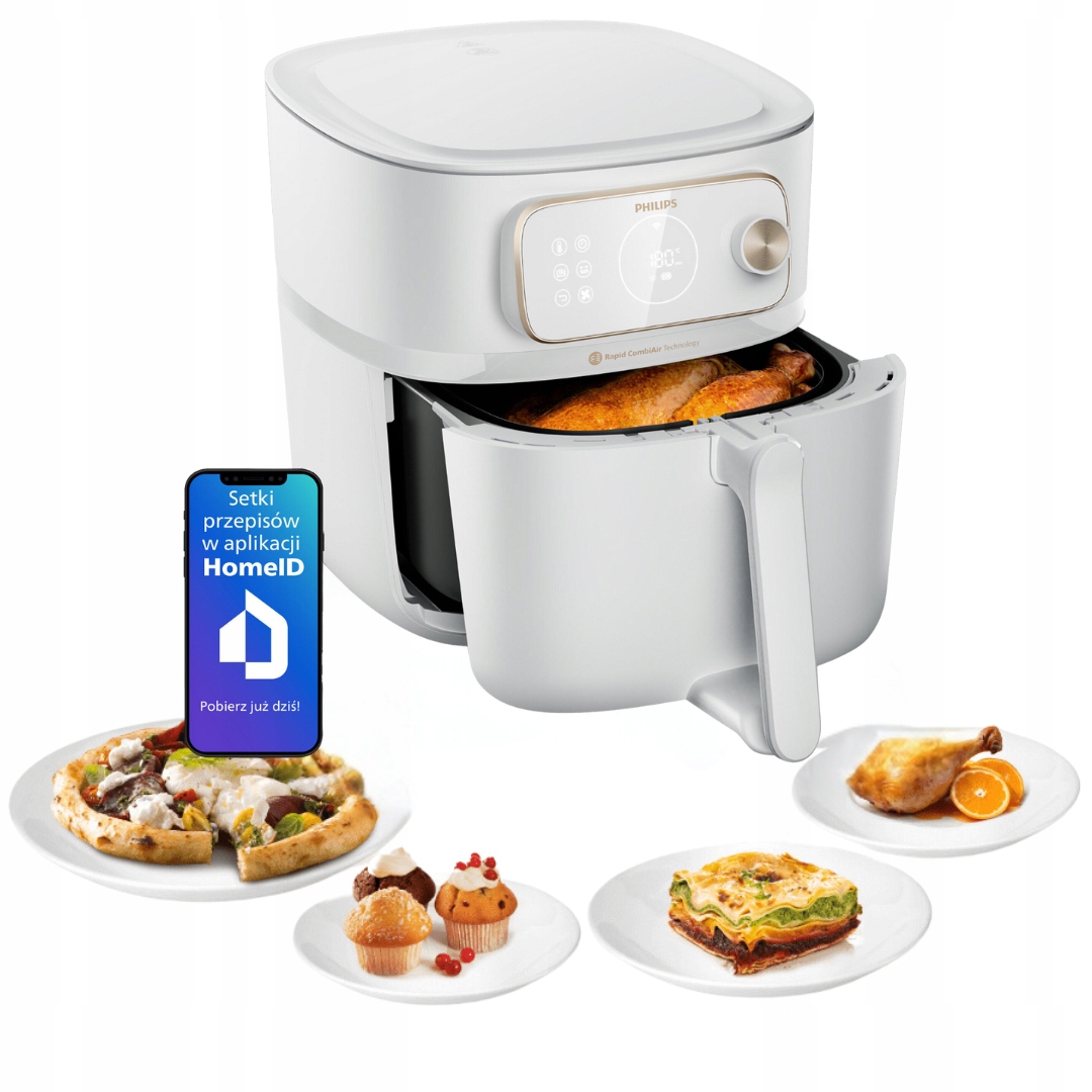Frytkownica Beztłuszczowa Airfyrer Philips 2200W Sterowanie Wifi Kosz 8,3L