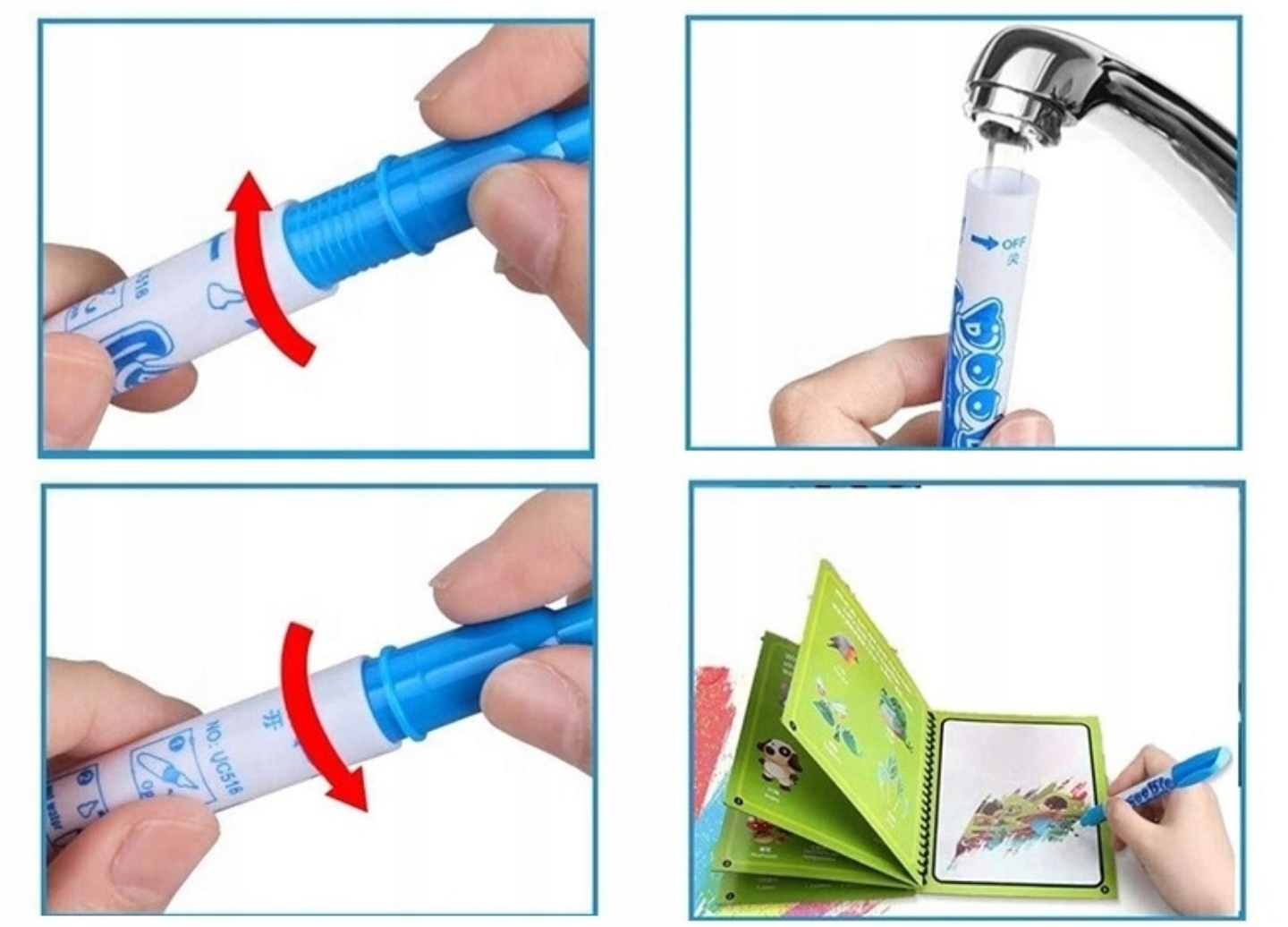 Wodne kolorowanki pakiet 6w1 wodne malowanki SAM WYBIERASZ Marka Dragon