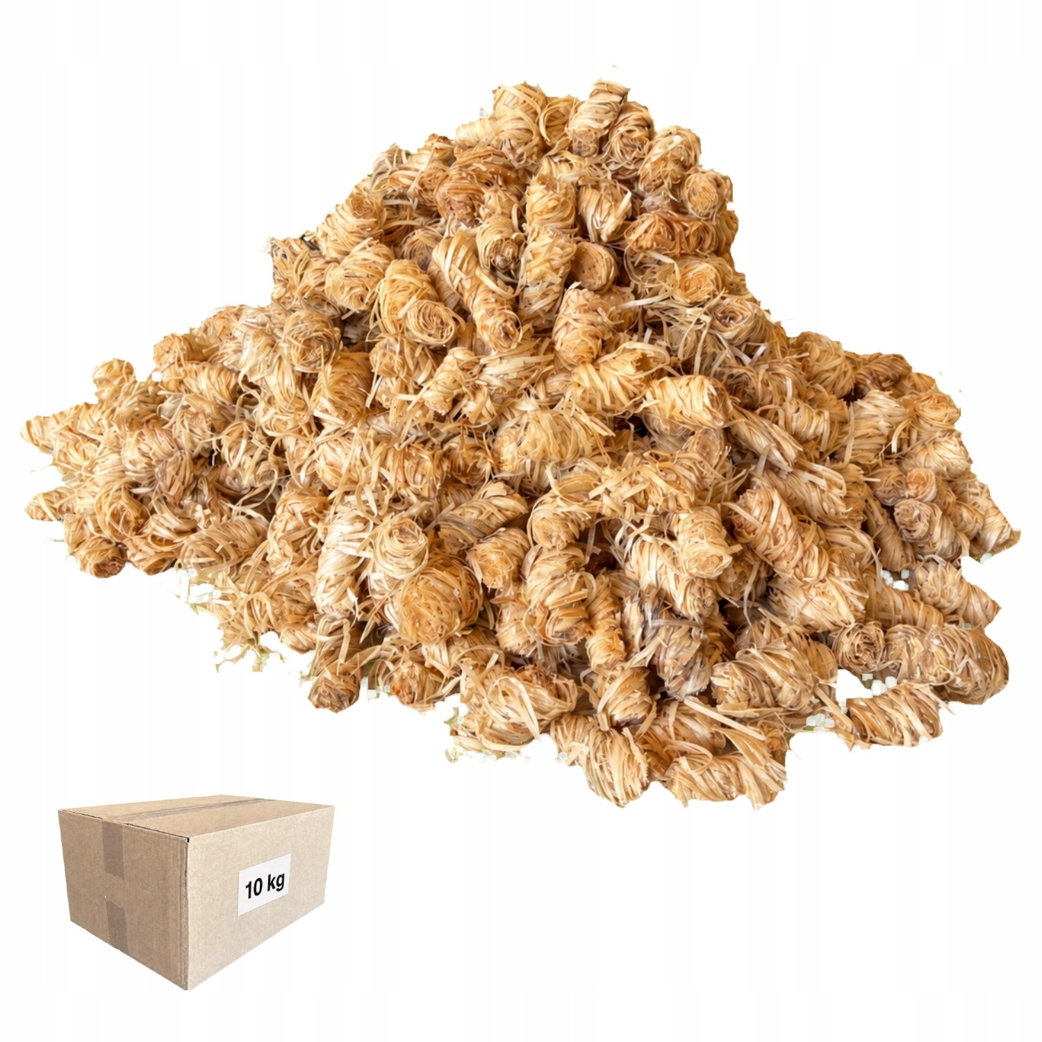 Podpalovač z dřevěné vlny 10 kg, ekologický podpalovač pro krb, gril, kamna