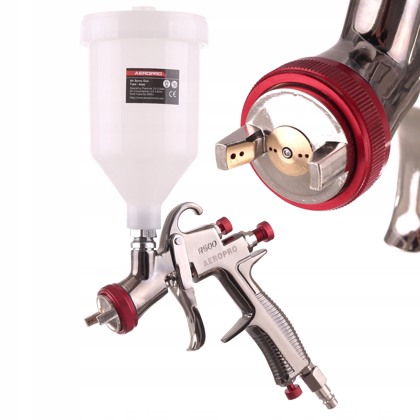 Lakovací Pistole Lvlp Tryska 1,5 MM Pro Malování Nádrž 600 ML Pro