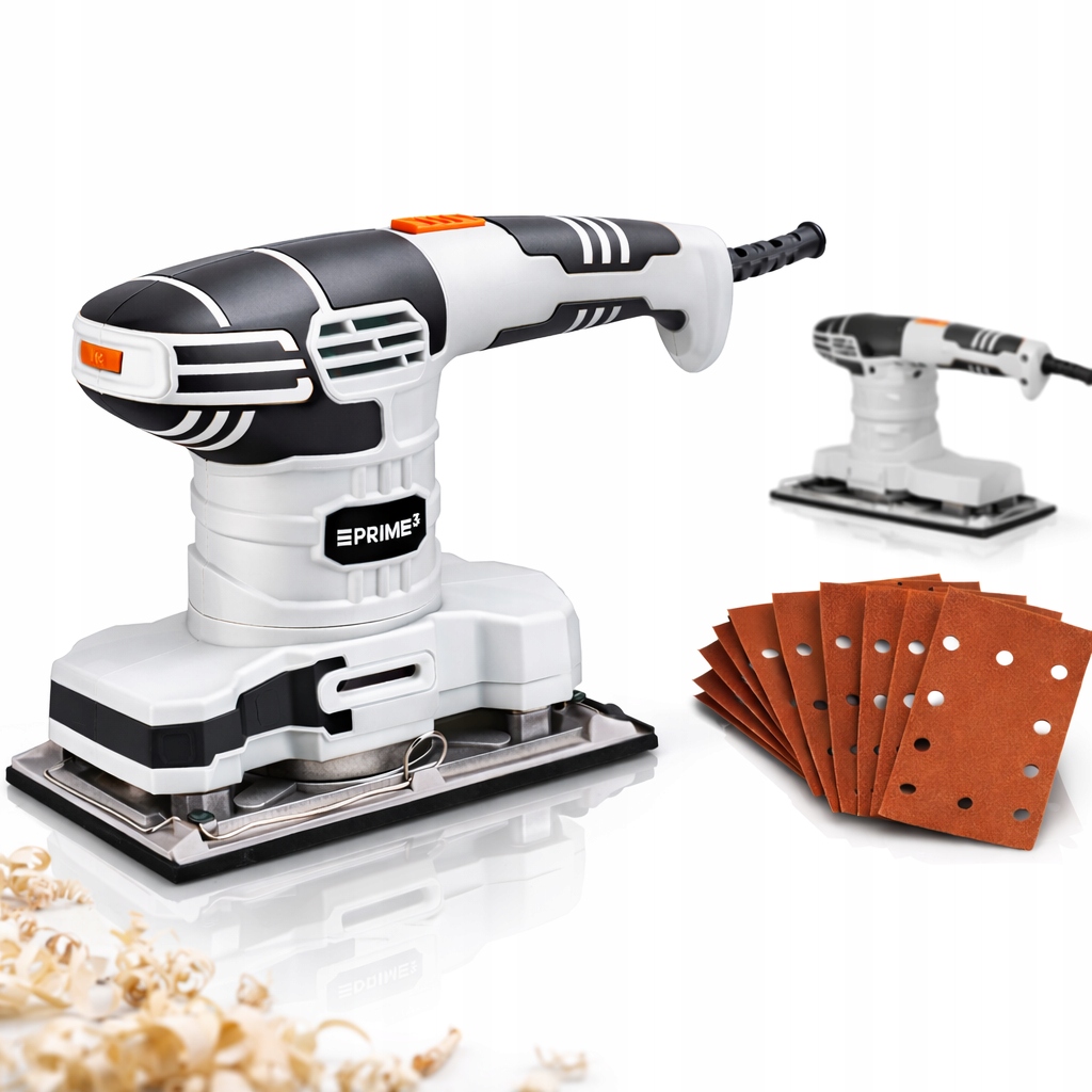 Szlifierka Oscylacyjna Mimośrodowa Elektryczna 187x90mm 12 x Papier Zestaw