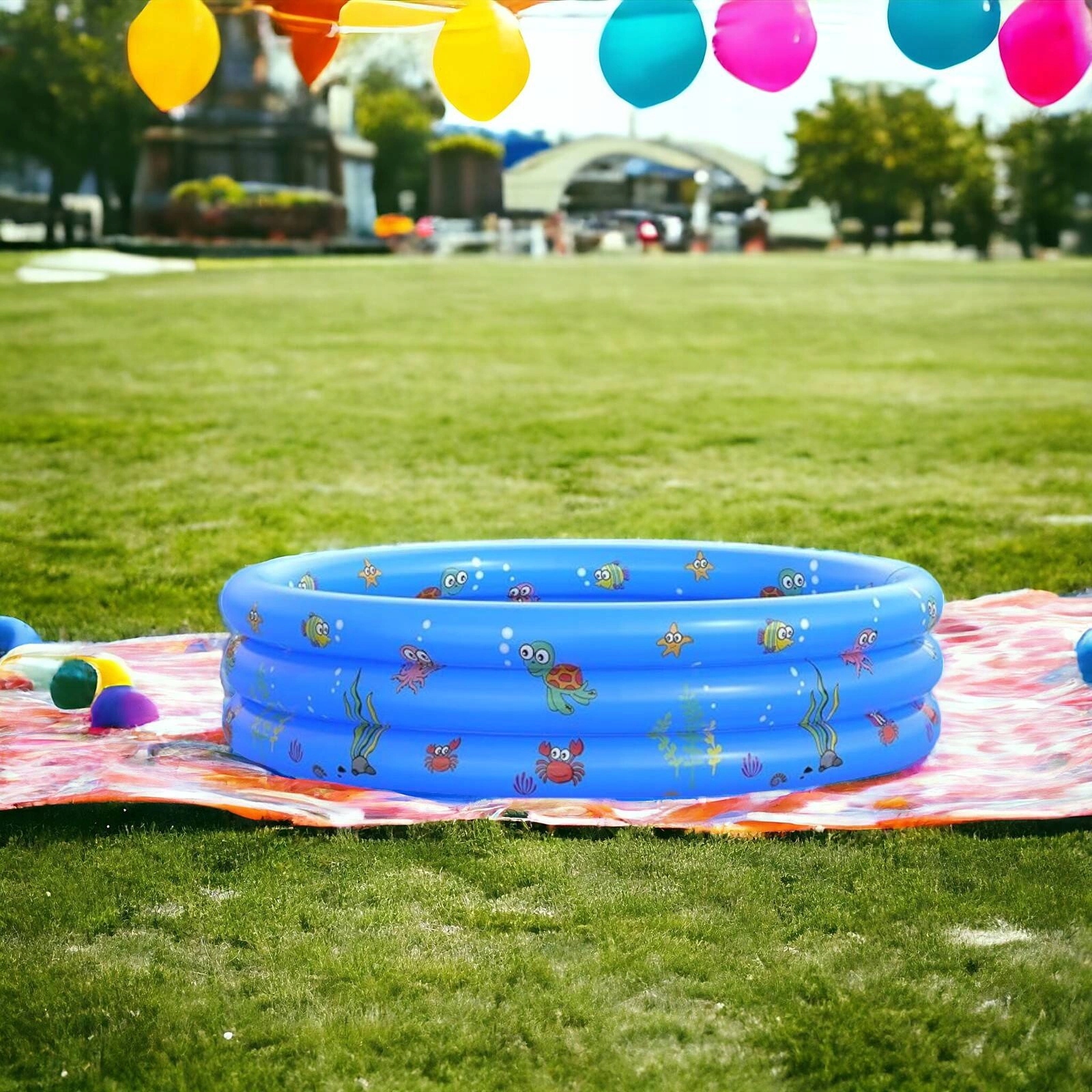 FELFÚJHATÓ GYERMEKMEDENCE KERTI MEDENCE KERTI KÁD STRAND XXL Csomagolás állapota eredeti