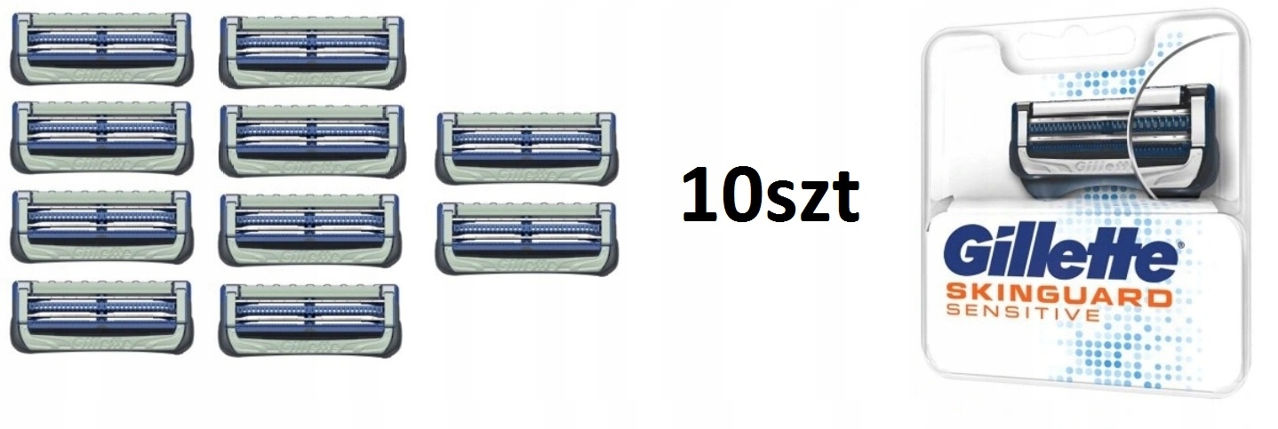

Oryginalne Gillette Ostrza Fusion Skinguard 10szt.