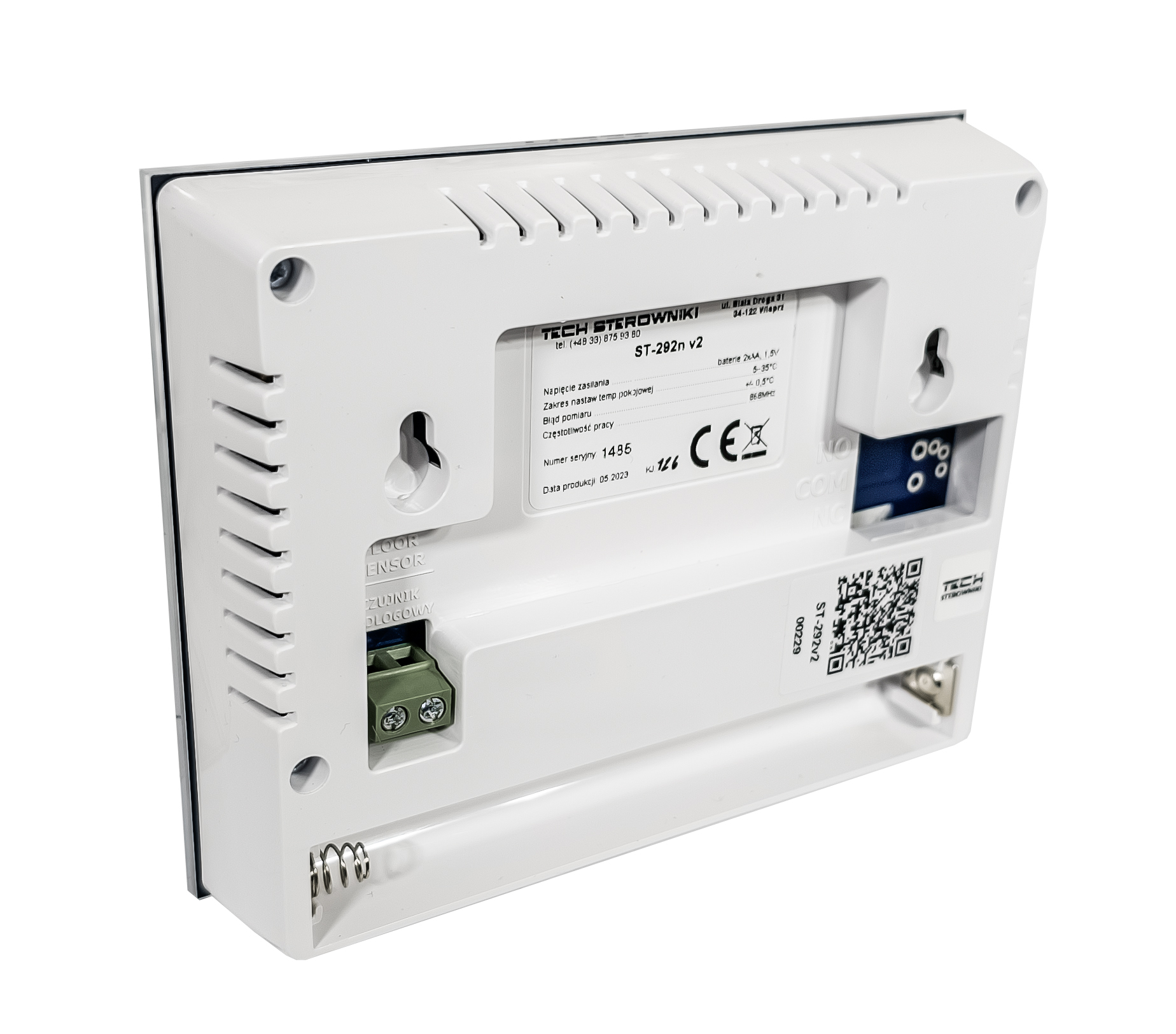 REGULATOR STEROWNIK POKOJOWY RADIOWY BEZPRZEWODOWY BIAŁY TECH ST-292 V2 Waga produktu z opakowaniem jednostkowym 0.66 kg