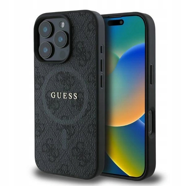 Pouzdro Guess GUHMP16XG4GFRK Apple iPhone 16 Pro Max pevné pouzdro 4G Ring Classic