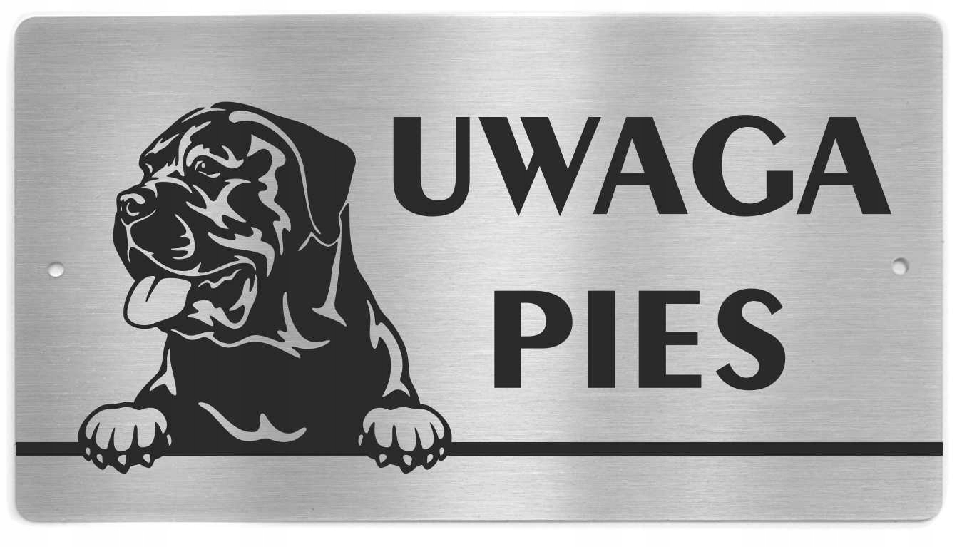 

Tabliczka Uwaga Pies stal nierdzewna Cane Corso