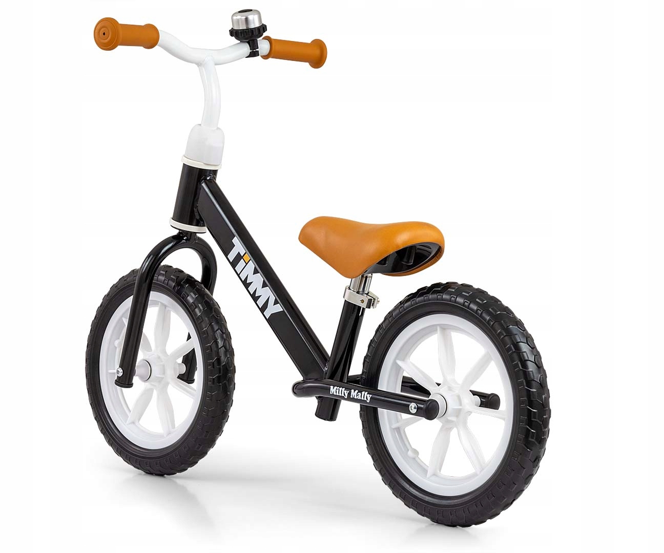Rowerek Biegowy jeździk regulowane siodełko Timmy Milly Mally Black czarny