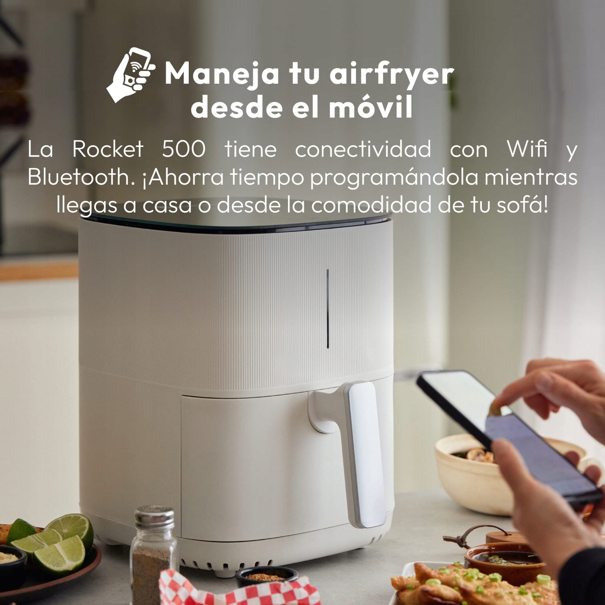MASTERPRO IROCKET Frytkownica Beztłuszczowa 1500W 5L WiFi Aplikacja — miniatura 3