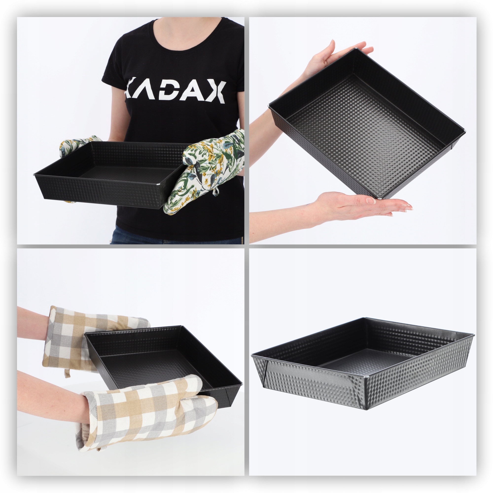 BLACHA FORMA DO PIECZENIA CIASTA NIEPRZYWIERALNA PROSTOKĄTNA 30x25x6 Materiał inny