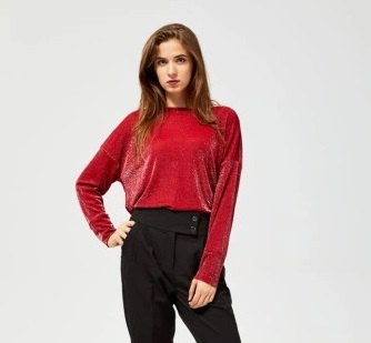 Moodo bluzka połyskujaca MDD-S-st Rozmiar S