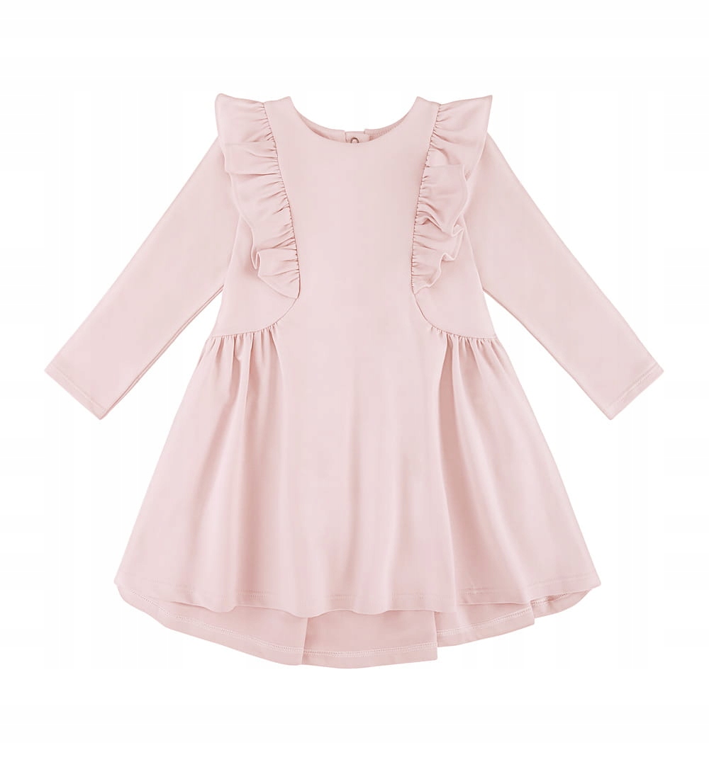 

Sukienka ze skrzydełkami pudrowy róż - 122/128