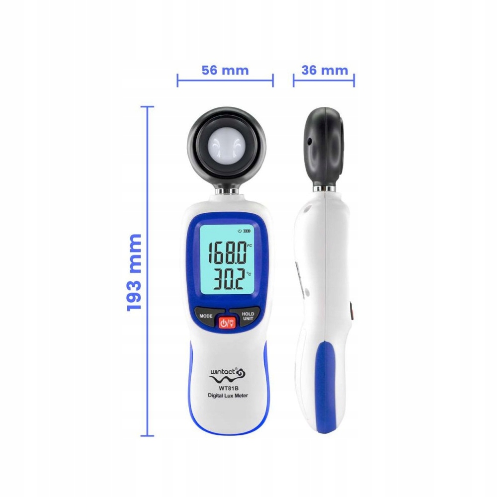 Люксметр измеритель Bluetooth WINTACT модель 31453