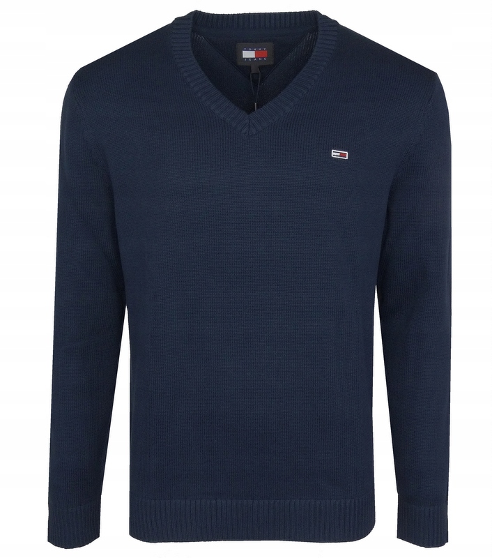 Tommy Jeans pánský svetr, bavlněný, tmavě modrý, XXL
