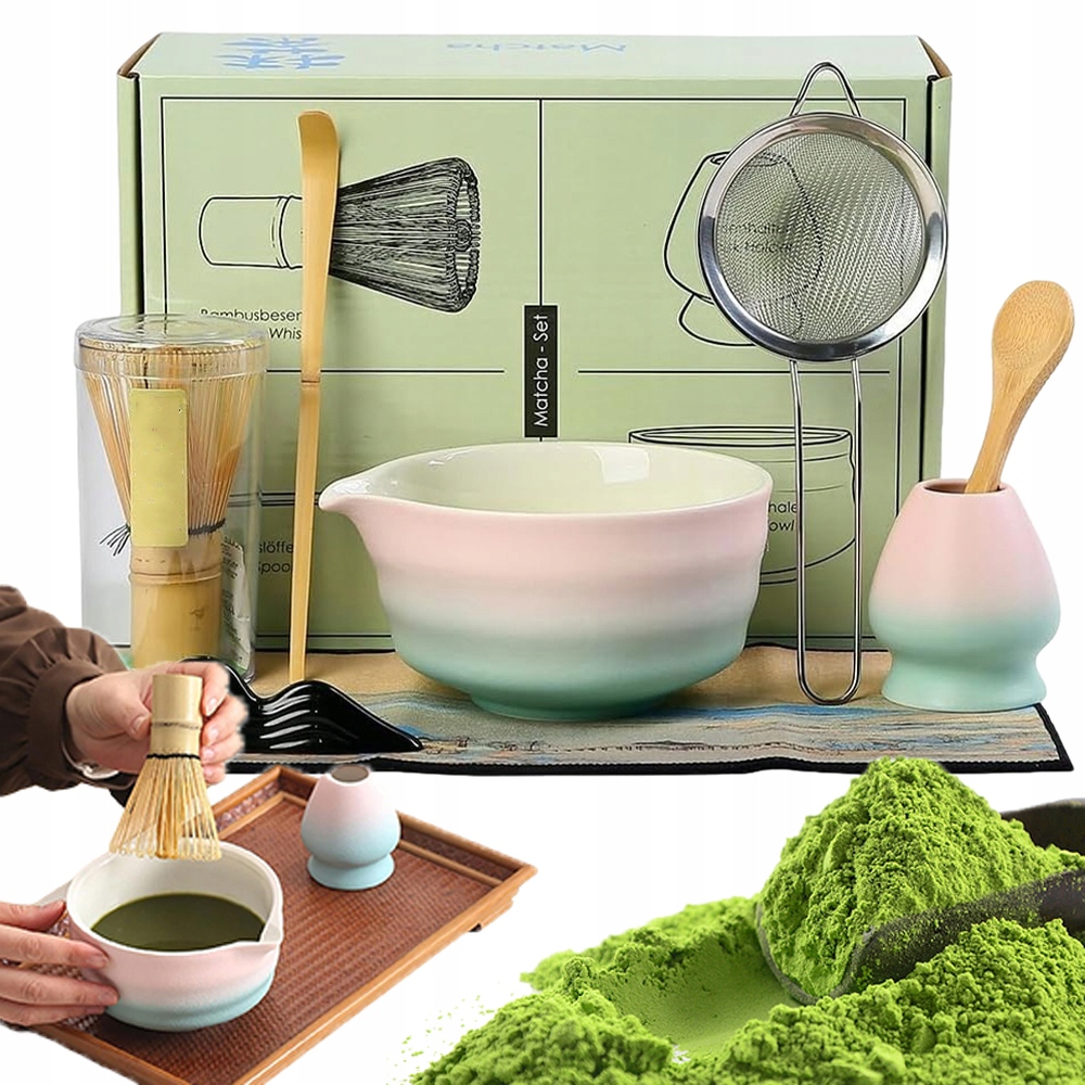 Levně Dárková Sada Na Čaj Matcha Sada Matcha S Metličkou Bylina