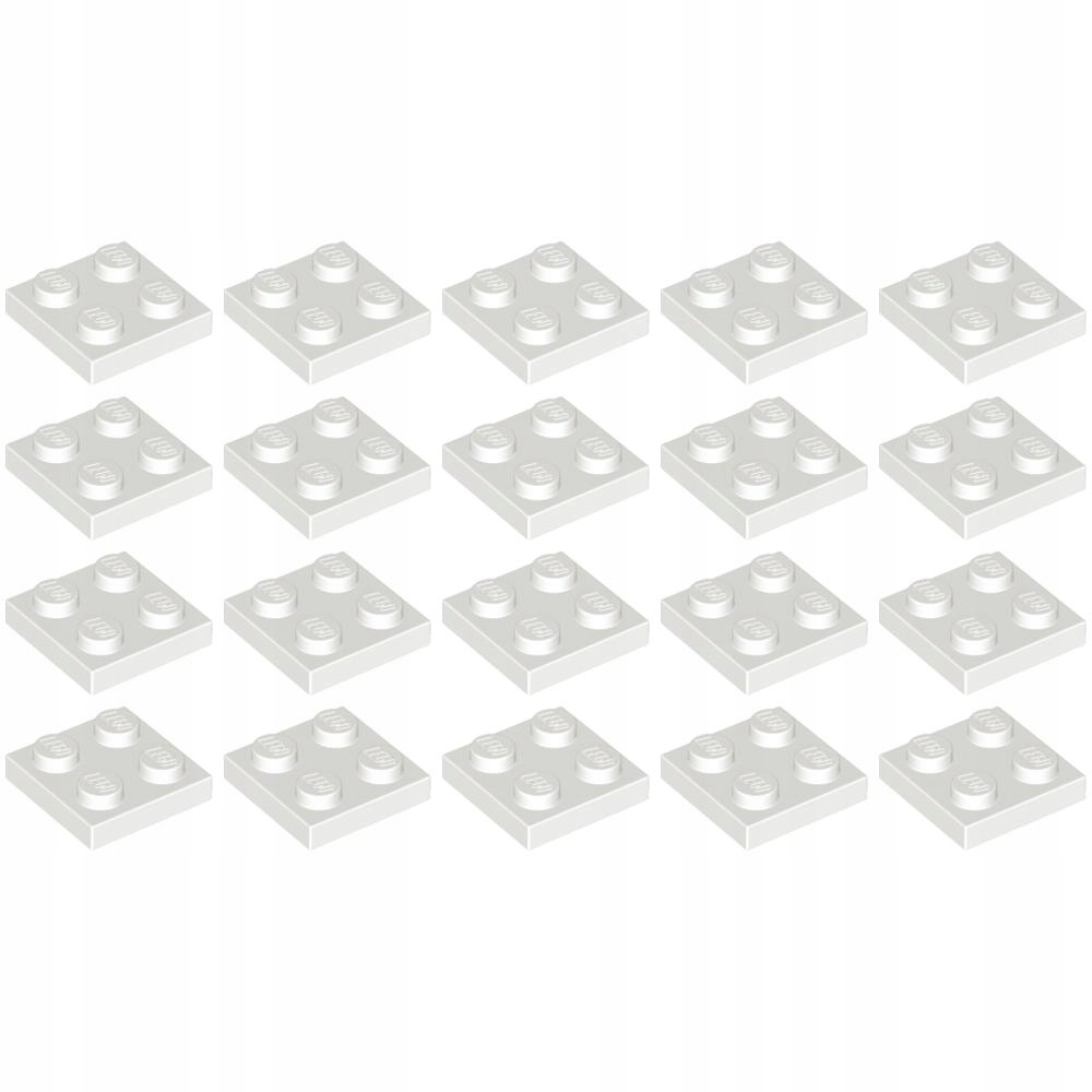 

Pakiet Lego 3022 Płytka 2x2 Biały 302201 20szt N