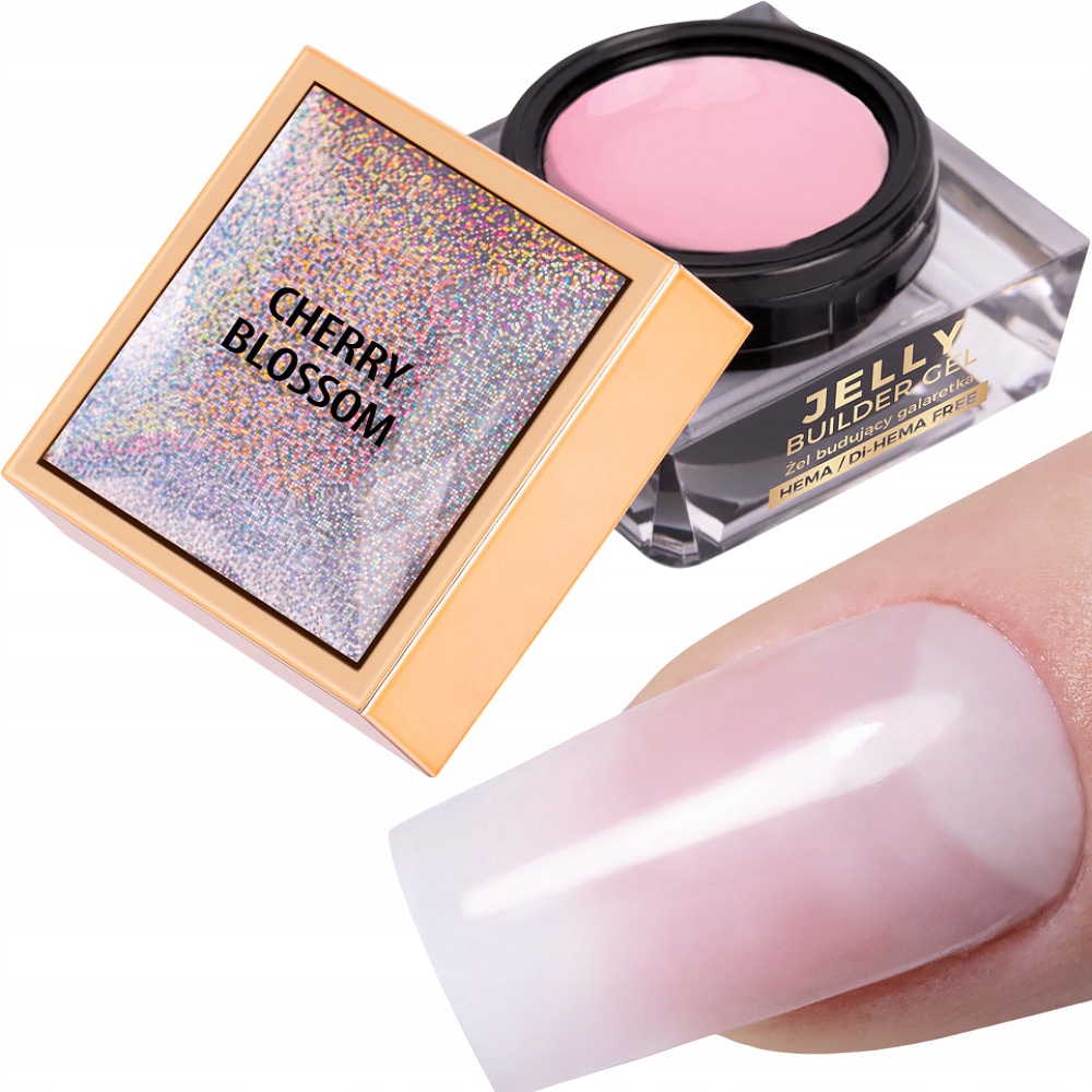 Gel na prodlužování nehtů Mollynails Jelly 50 g Cherry Blossom Růžový