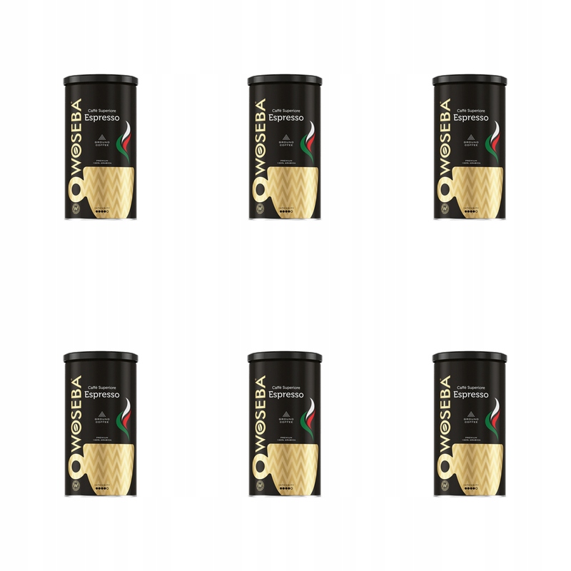 Woseba Espresso Káva pražená mletá 500 g plechovka X6