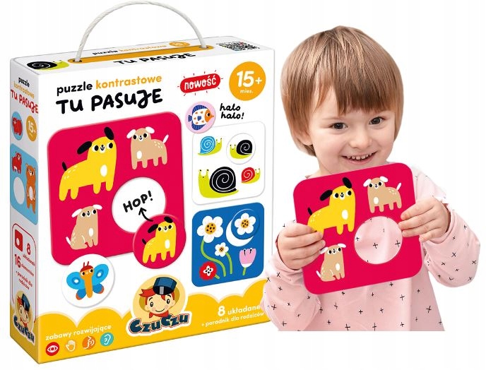 

CzuCzu Puzzle kontrastowe Tu pasuje 12m+
