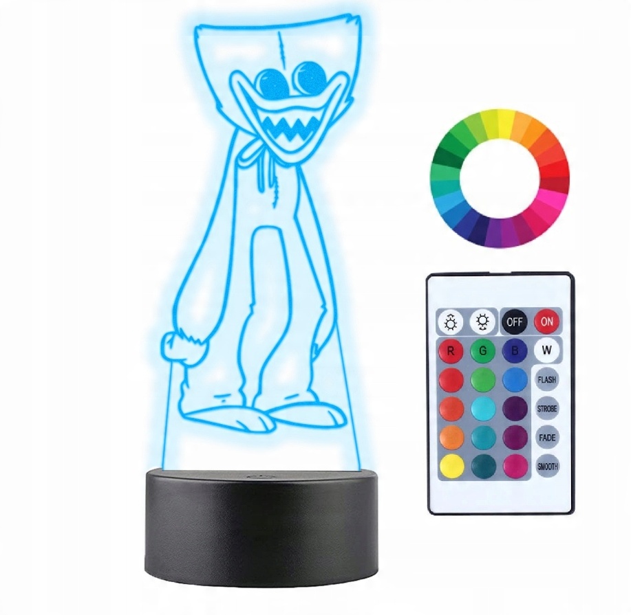 

Lampka Nocna z Imieniem Huggy Wuggy 3D Grawer