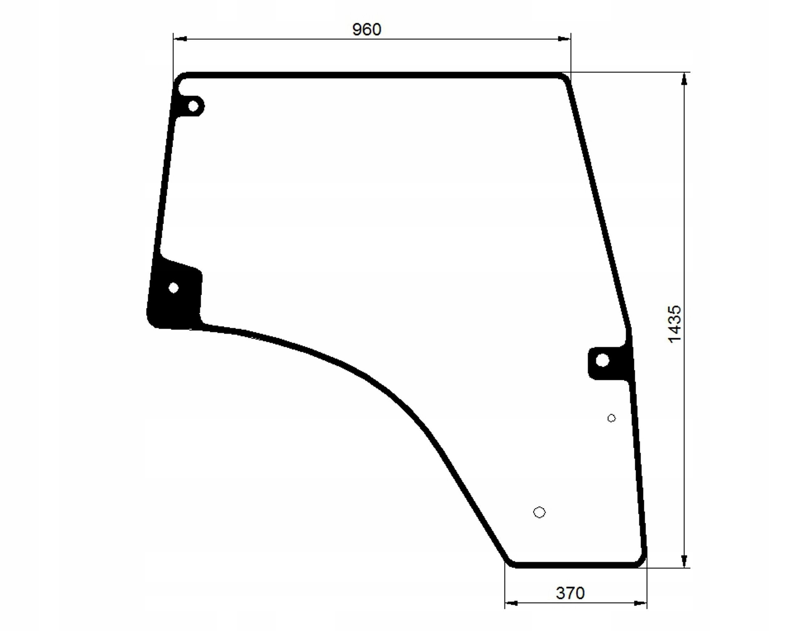 sklo Deutz-Fahr, Same pravé dveře 0.016.8682.0