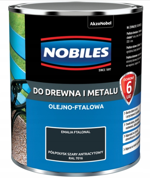 

Nobiles Ftalonal 0,7L Szary Antracytowy Ral 7016