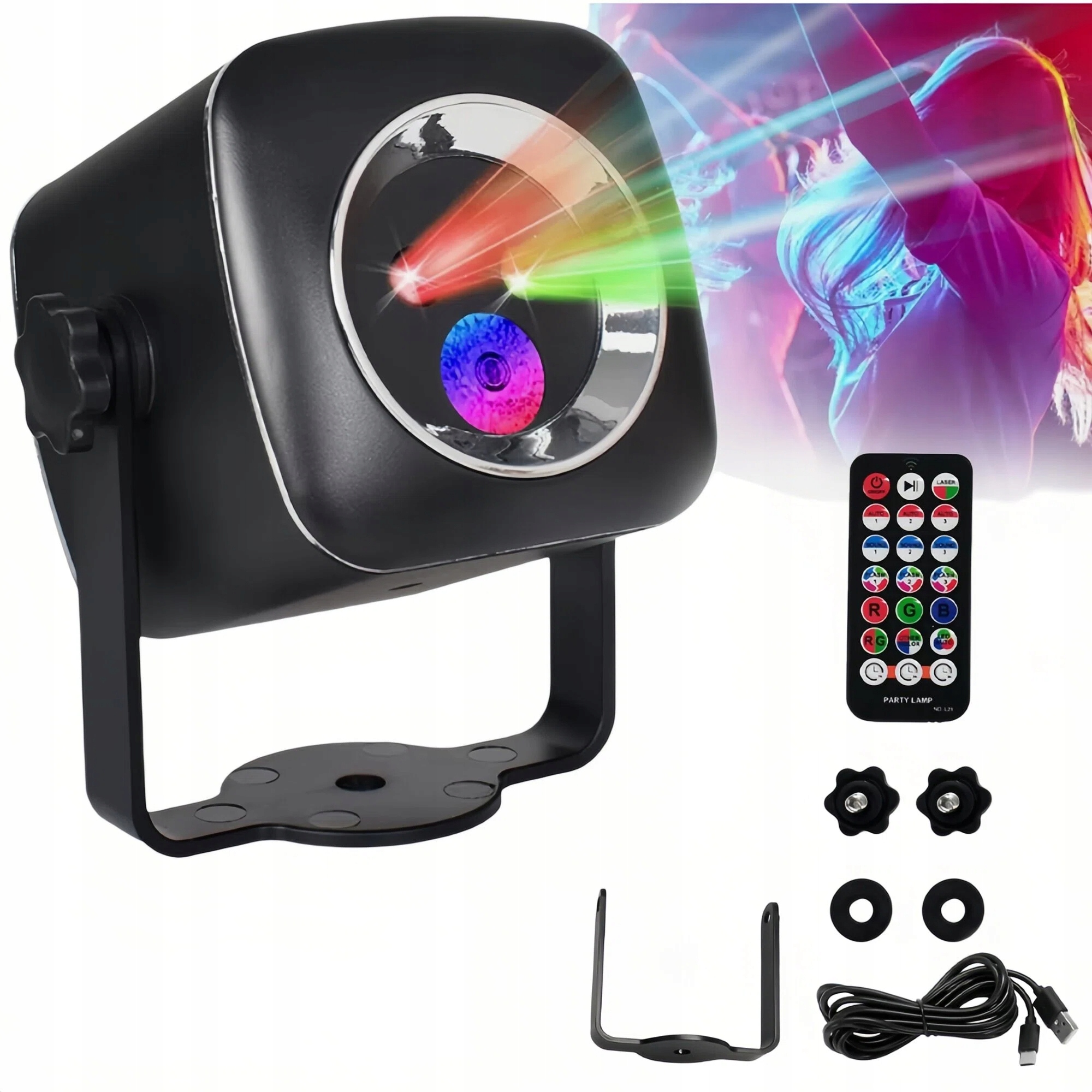 Rgb laserový projektor, světelné efekty Dj Disco, párty osvětlení
