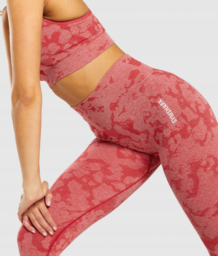 GYMSHARK LEGGINSY SPORTOWE DAMSKIE CZERWONE M 0Z3F6_C* Rozmiar M