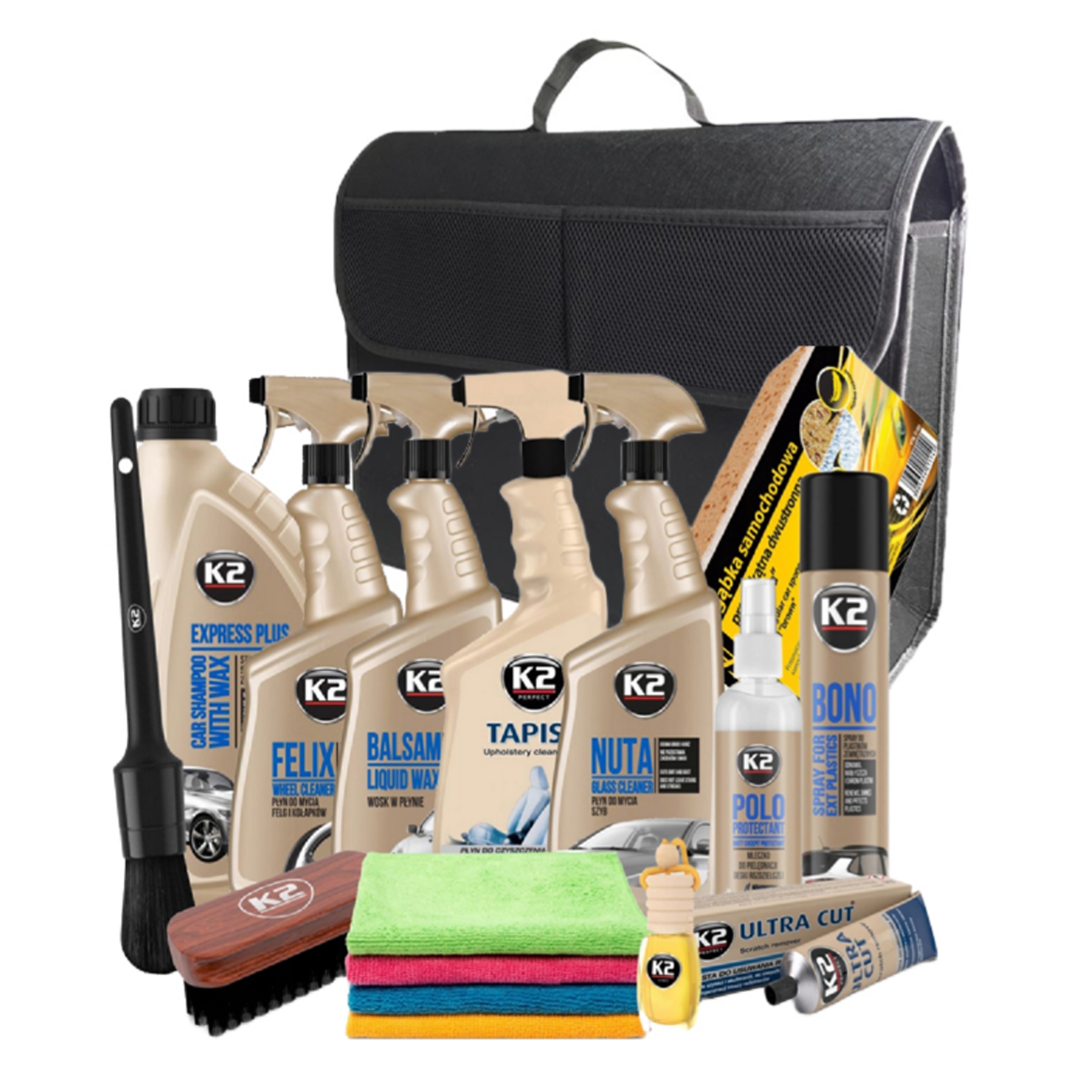 K2 sada autokosmetiky, organizér na tašky