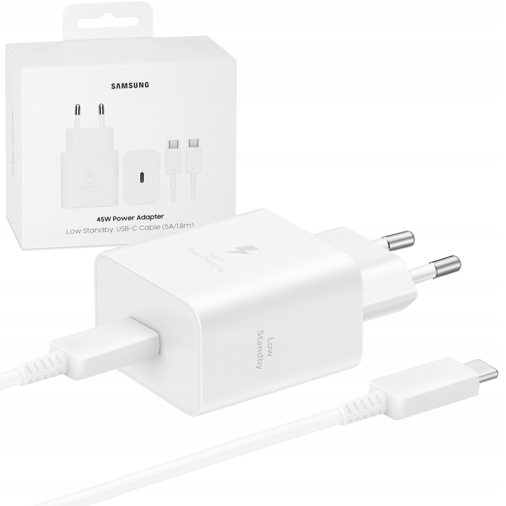 Sada Samsung rychlá síťová nabíječka 45W PD3.0 Sfc kabel Usb-c 5A