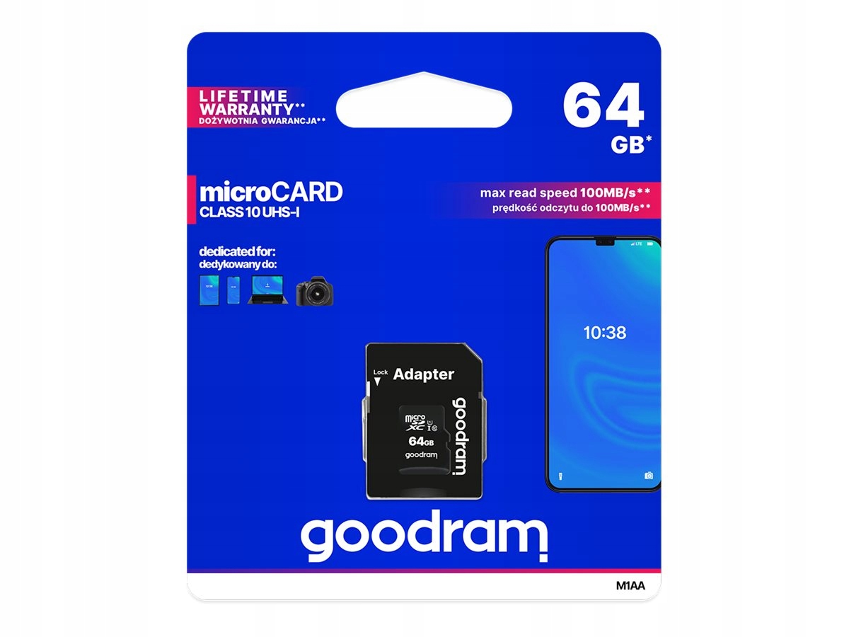 

Goodram Karta Pamięci Micro Sd 64GB Class 10 Uhs-i
