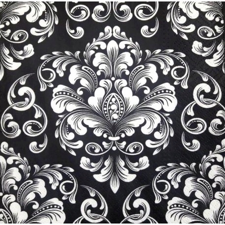 

Serwetki Czarno-białe Ornament Wzór
