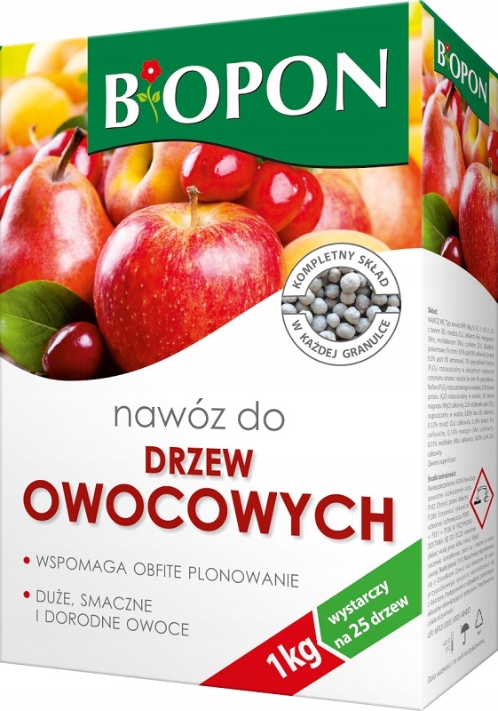 

Biopon nawóz granulowany do drzew owocowych 1kg