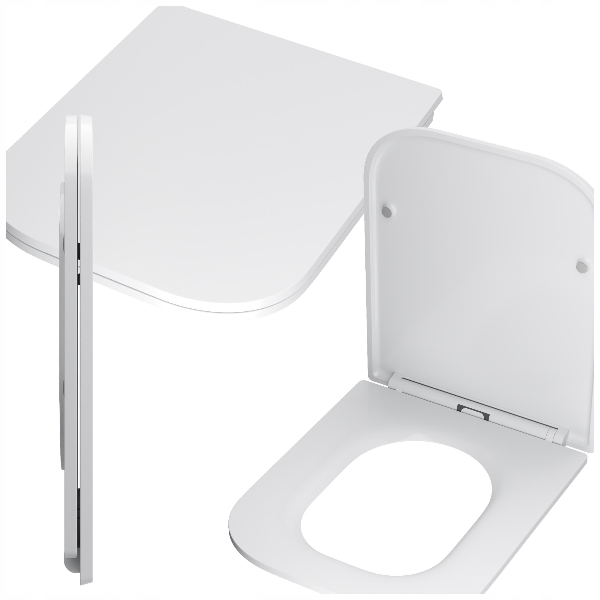 Wc sedátko s Pomalým Sklápěním, odnímatelné Wc Bílé Duroplast tvrdé Slim Belo