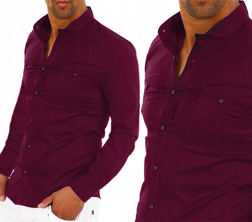 Koszula Męska Stójka Ślub Wesele