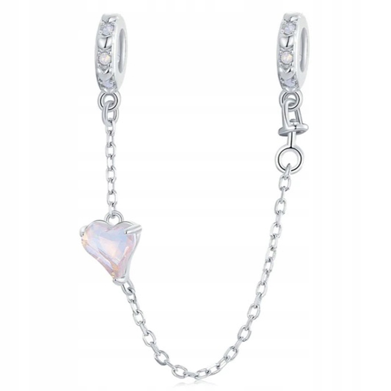 Charms Přívěsek Řetízek chránící srdce Stříbro 925 Charmsy Trusky